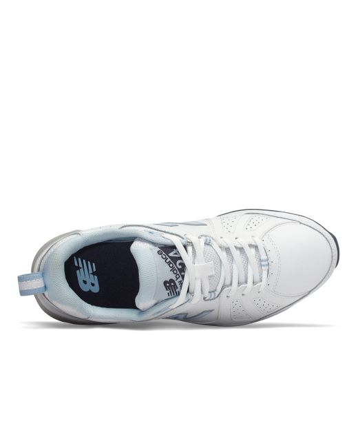New Balance 624v5 In White/blue Leather