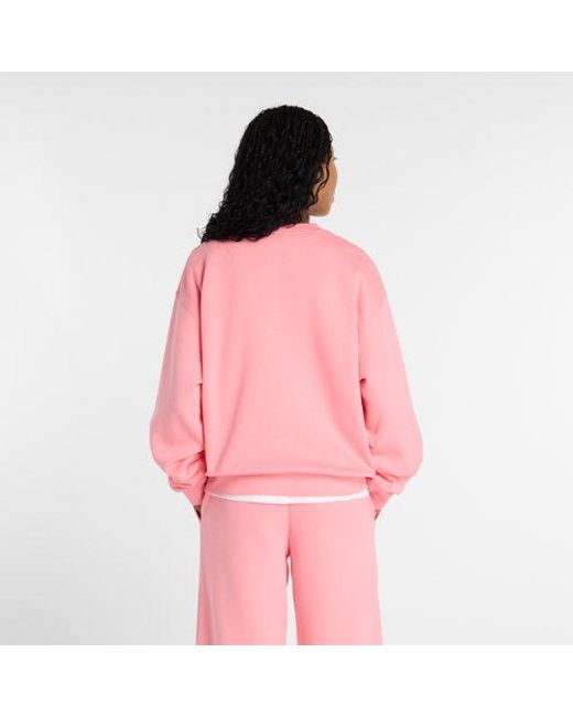 New Balance Pink Reimagined Fleece Crew