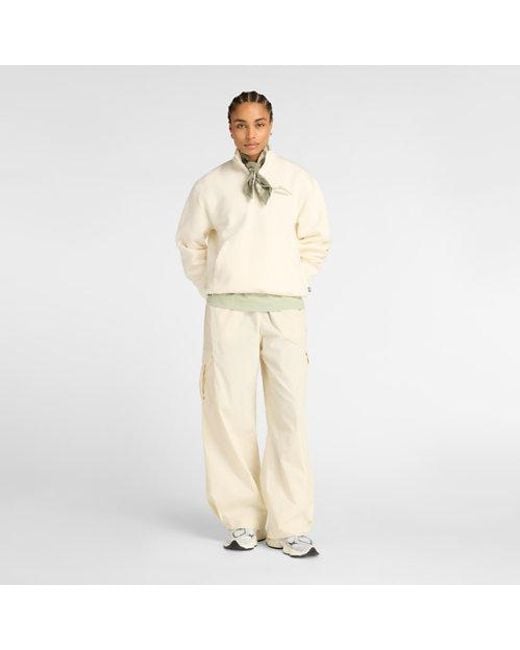Femme Woven Cargo Pant En, Polytissé, Taille New Balance en coloris Natural