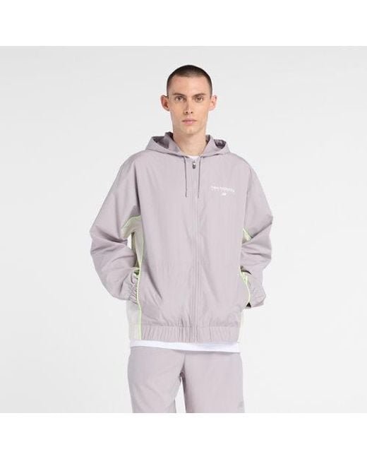 New Balance Purple Trackside Woven Jacket for men