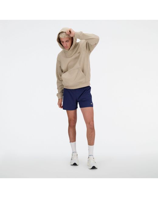 New Balance Athletics french terry hoodie in Natural für Herren