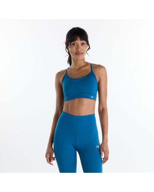 New Balance Blue Nb Essential Yoga Bra