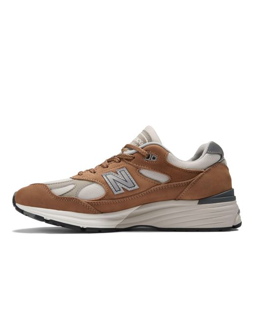 New Balance Made In Uk 991v2 Nostalgic Sepia In Brown/grey Suede/mesh