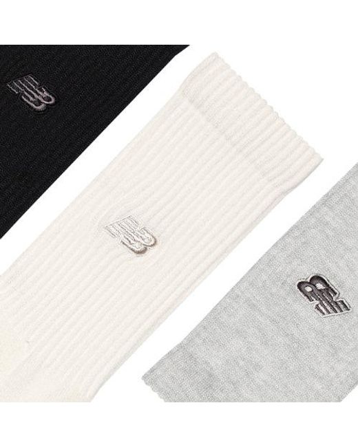 New Balance Black Active Premium Crew 3 Pack Socks 3 Pack
