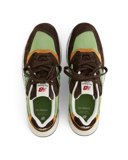 New Balance Made In Usa 998 In Brown/green Leather