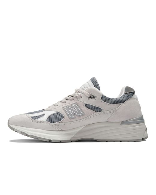New Balance Made In Uk 991v2 In Grey/white Suede/mesh