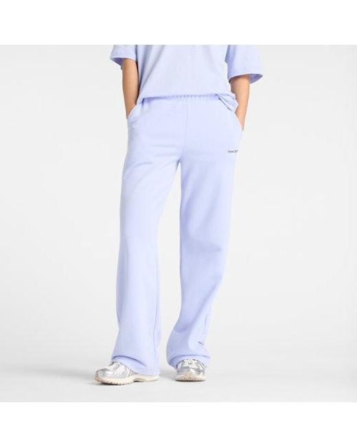 New Balance Blue Graphic Wide Leg Jogger