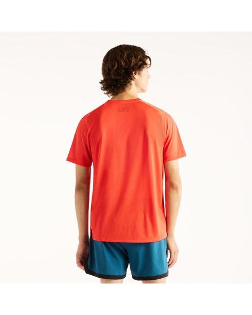 New Balance Red Athletics T-Shirt (Neo Flame Heather) Clothing for men