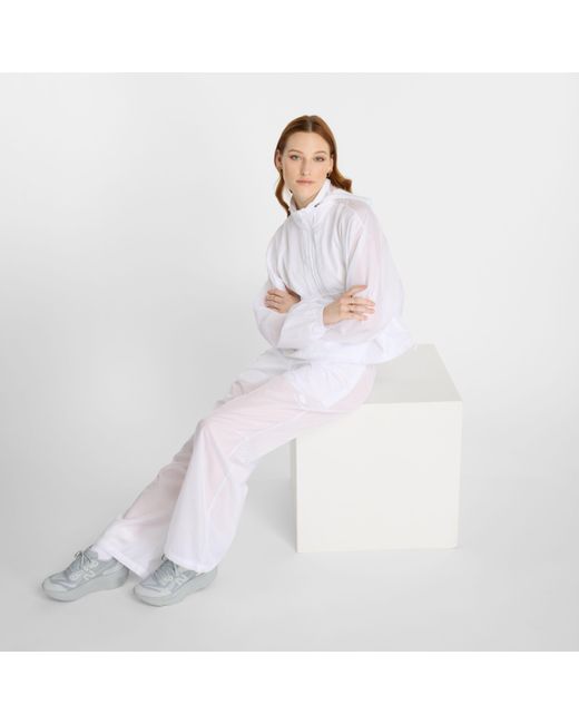 New Balance White District Vision X Translucent Track Pant In Polywoven