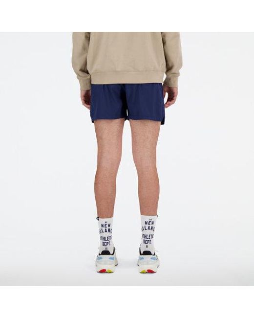 New Balance Blue 's Sports Essentials Shorts 5 Inch for men