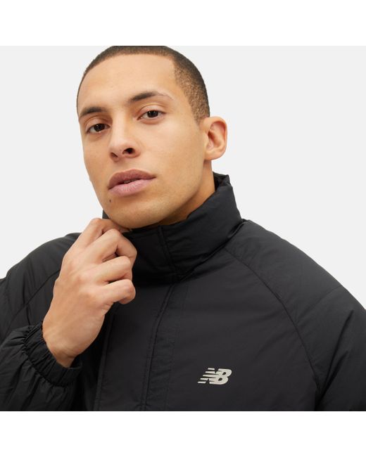 New Balance Nbx Nb Academy Mix Down Jacket In Black Nylon Woven for men