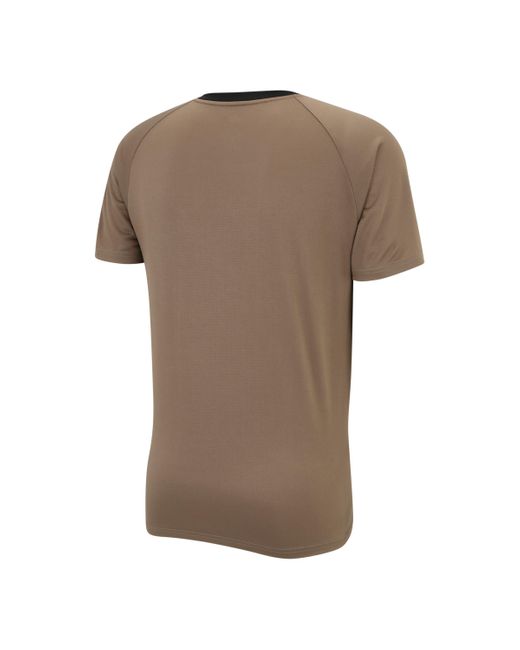 New Balance Brown Tenacity Football Training Tee In Poly Knit for men