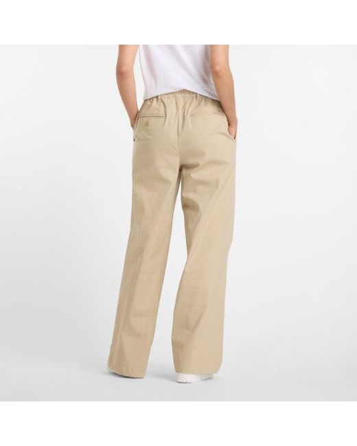 Mujer Boylston Twill Trouser En, Sarga De Algodón, Talla New Balance de color Natural