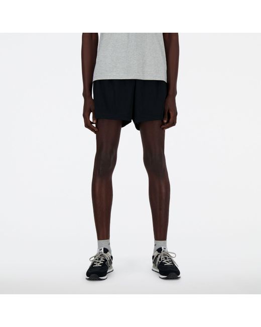 New Balance Black Sport Essentials Mesh Short 5" for men