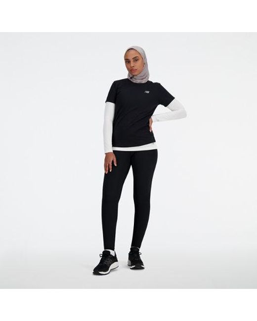 New Balance Black Sport Essentials Heathertech T-shirt