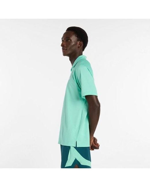 New Balance Green Tournament Polo for men