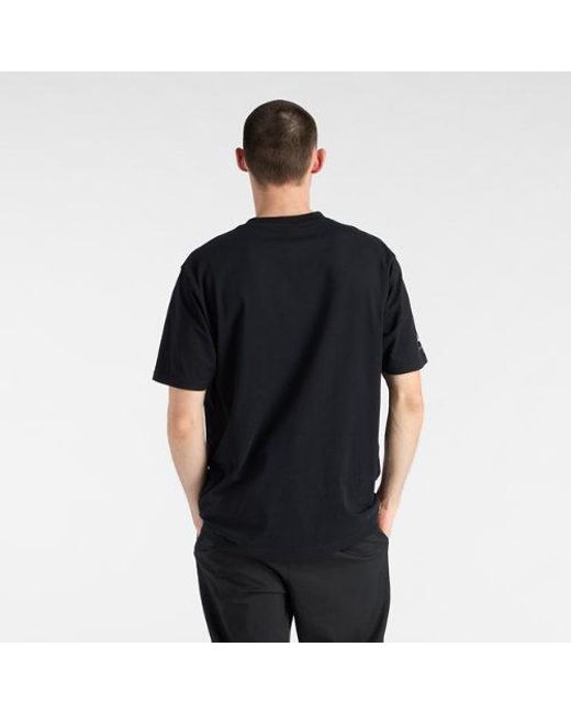 New Balance Black London Edition Finisher Graphic T-Shirt for men