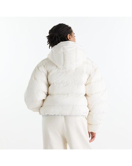New Balance White Boston Puffer Jacket