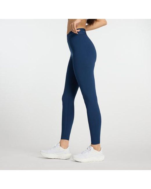 Femme Nb Sleek High Rise Sport Legging 25&Quot; En, Poly Knit, Taille New Balance en coloris Blue