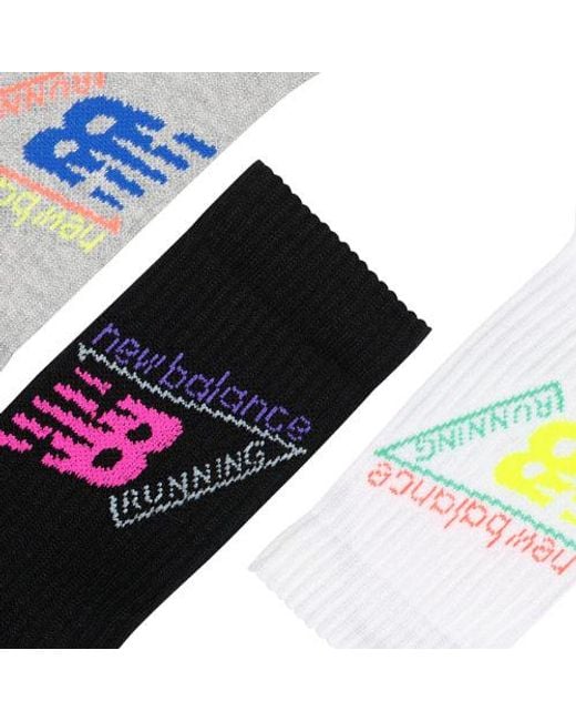 New Balance Blue Active Graphic Crew Socks 3 Pack