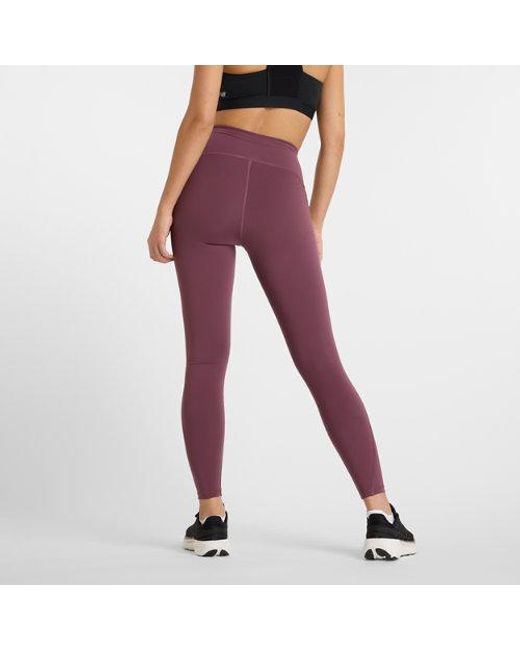 New Balance Red Nb Sleek High Rise Legging 27"
