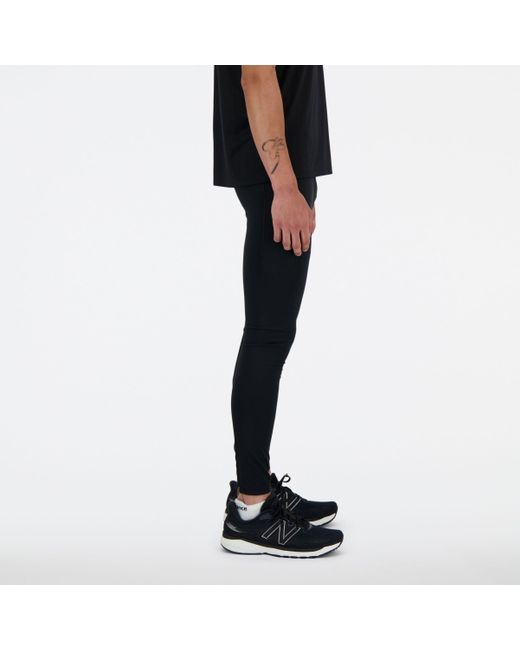 New Balance Nb Sleek Pocket Tight In Black Poly Knit for men