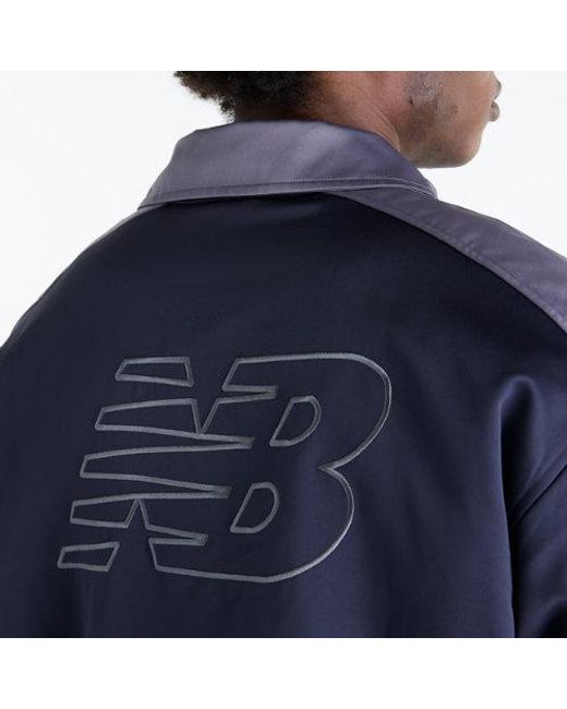 New Balance Blue Sport Legacy Stadium Jacket for men