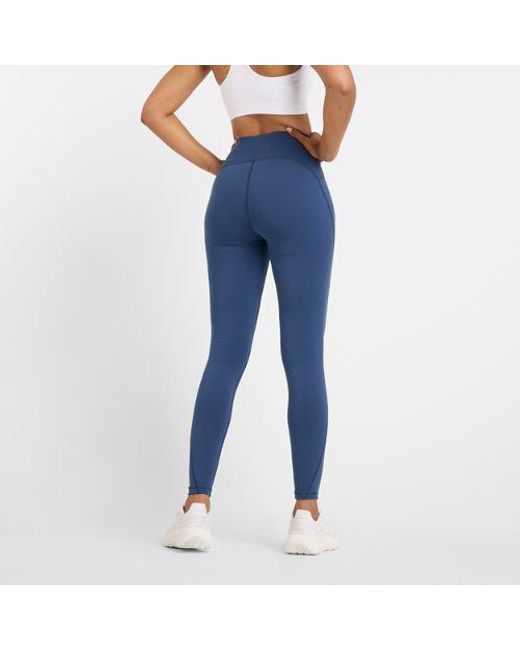 New Balance Blue Nb Sleek High Rise 27" Leggings