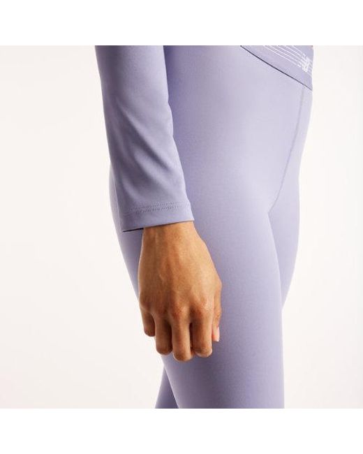 New Balance Purple Ac Fitted Long Sleeve