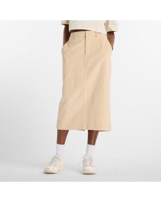 New Balance Natural Stretch Corduroy Midi Skirt