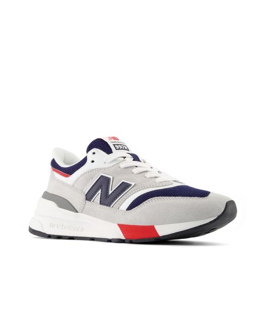 New Balance 997r In Grey/blue Suede/mesh for men