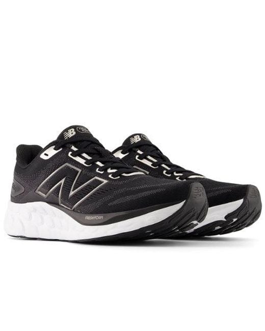 New Balance Blue Fresh Foam 680 V8 In Black/beige/white Textile
