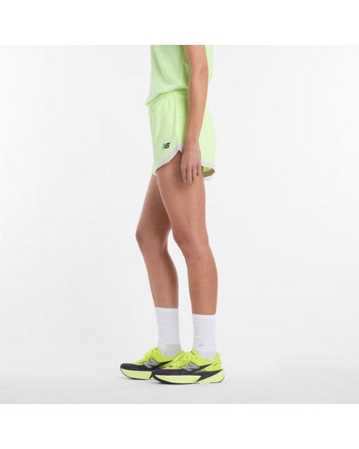 New Balance Yellow Rc Essential Short 3"