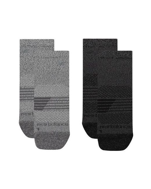 New Balance Black Pro Training Cushion Qtr Socks 2 Pack