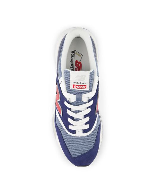New Balance 997r In Blue/grey Suede/red/mesh for men