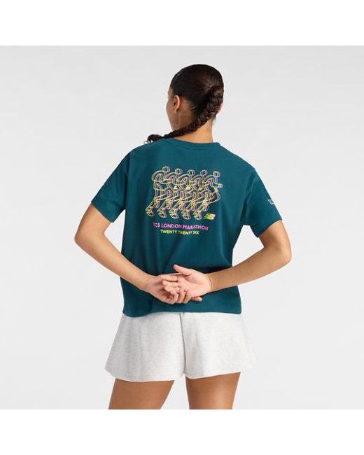 New Balance Blue London Edition Oversized Graphic T-Shirt
