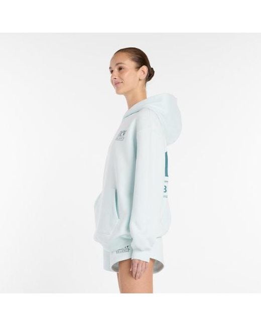 New Balance Blue Reimagined Fleece Long Length Hoodie
