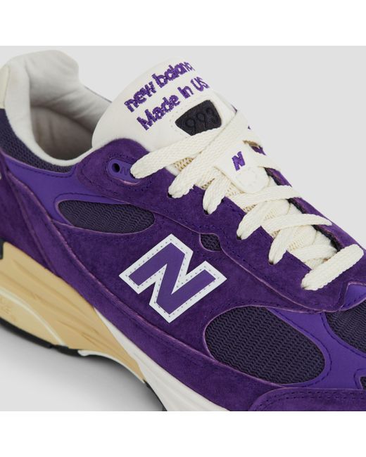 New Balance Blue Made In Usa 993 In Purple Suede/mesh