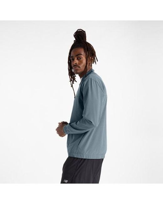 New Balance Blue Stretch Bomber Jacket for men