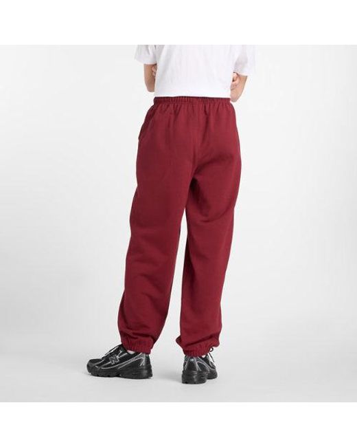 New Balance Red Athletics French Terry Jogger