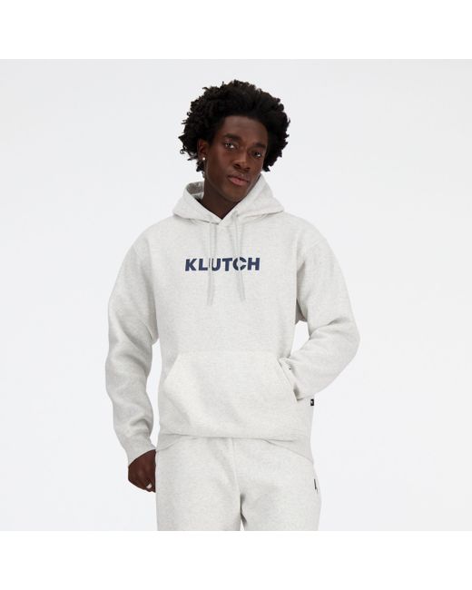 New Balance White Klutch X Nb Fleece Hoodie for men