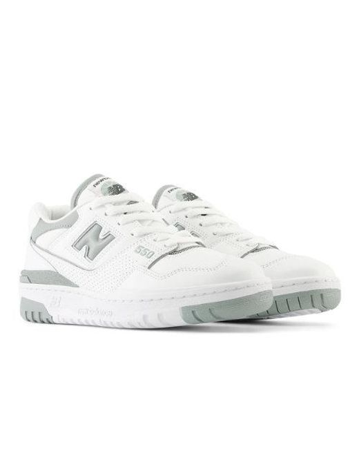 New Balance 550 In White/green Leather