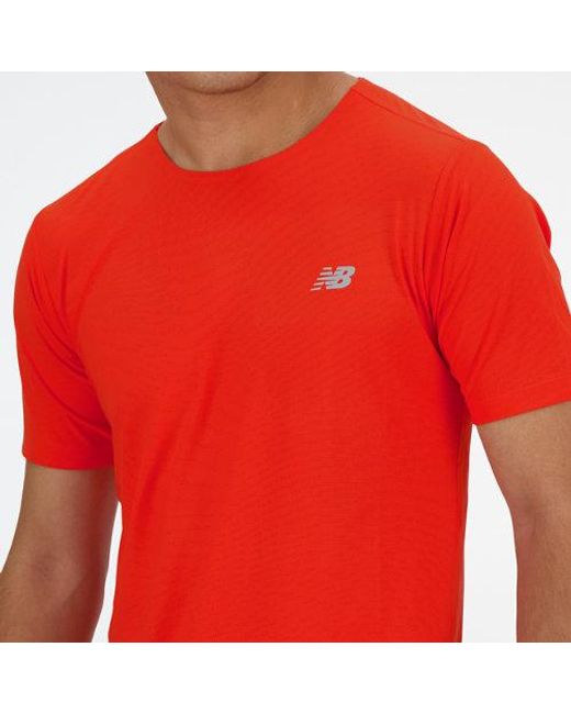 Homme Athletics Jacquard T-Shirt En, Poly Knit, Taille New Balance pour homme en coloris Red