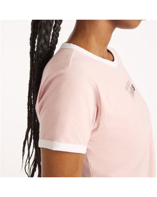New Balance Pink Trackside Ringer T-Shirt