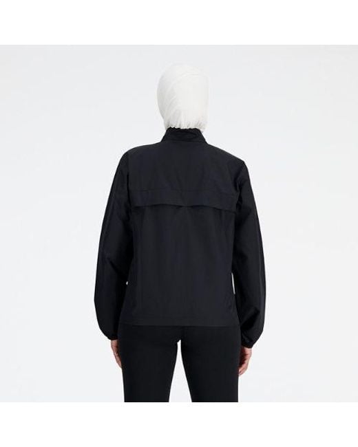 New Balance Blue Sport Essentials Jacket In Black Polywoven