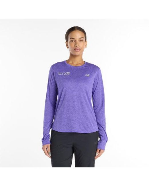 New Balance Purple London Edition Rc Essential Long Sleeve