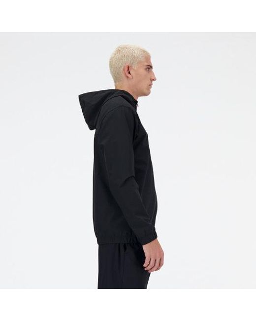 New Balance Black Woven Full Zip Jacket for men