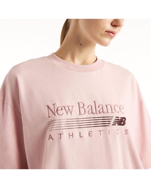 New Balance Pink Trackside Oversized T-Shirt