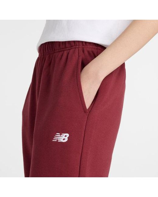 New Balance Red Sport Essentials French Terry Jogger