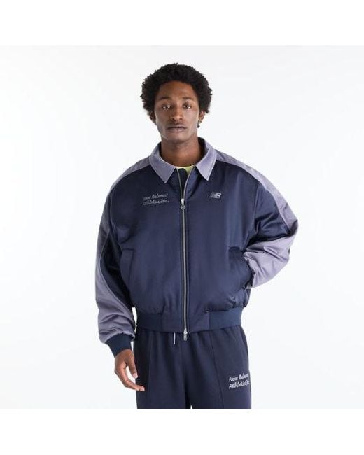New Balance Blue Sport Legacy Stadium Jacket for men